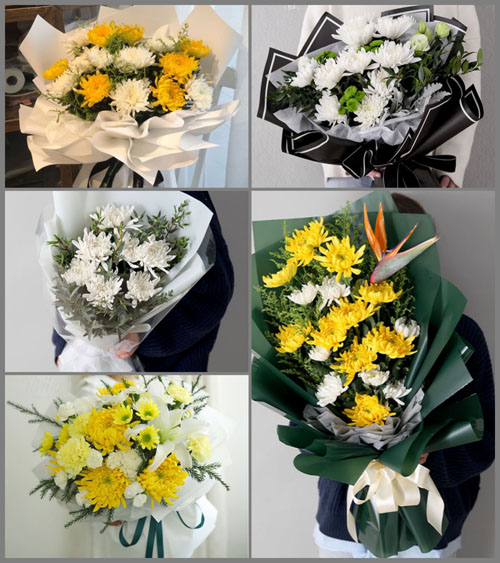 浙江省绍兴越城区皋埠镇腰鼓山村白事花束代送